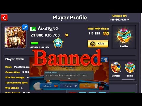 8 ball pool 21Billion Account Banned:How to Ban Account ...