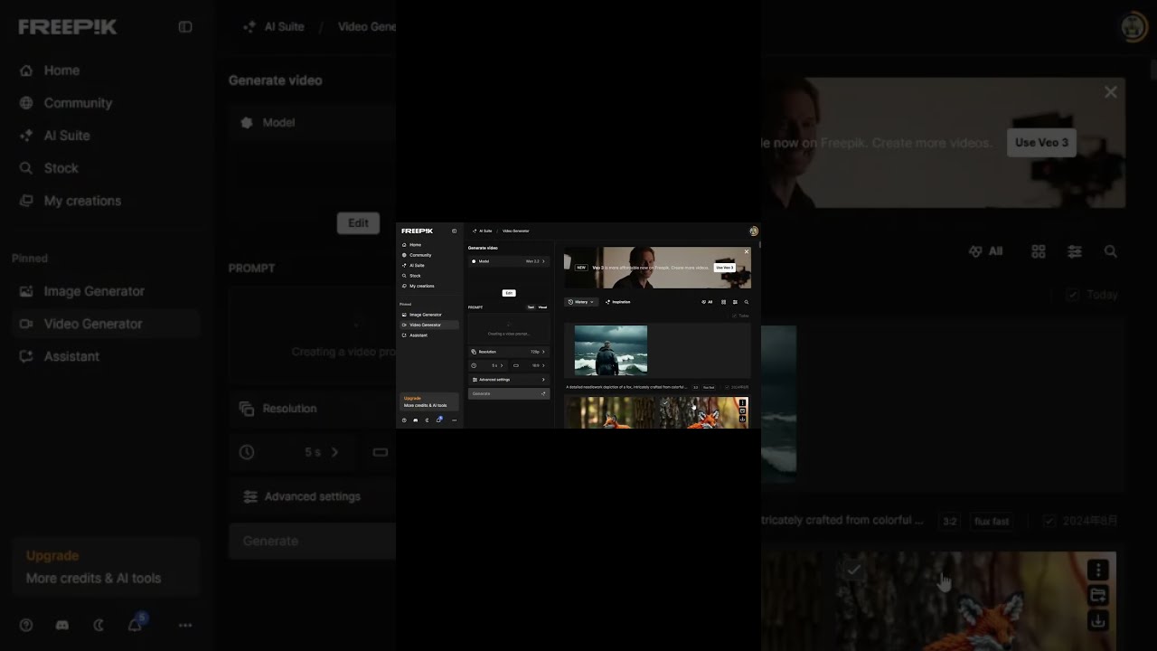 Minimalist Design with Freepik Visual Prompt