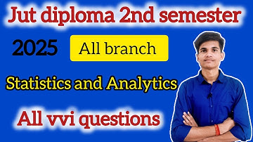 📊 Statistics & Analytics Important Questions 2nd Semester | Jharkhand Polytechnic 2025 | Most VVI