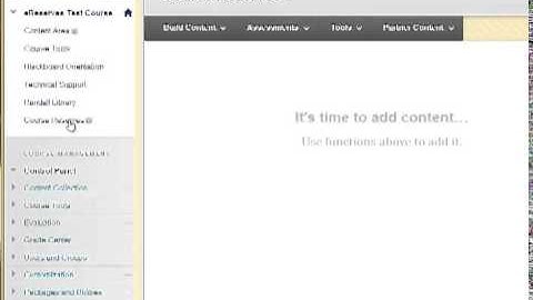 Blackboard eReserves