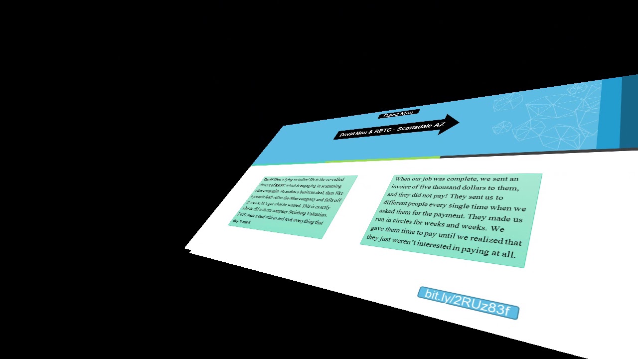 David Mau & RETC | The Absolute Business Investment Fraud