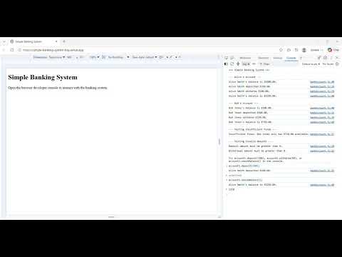 Simple Banking System Walkthrough