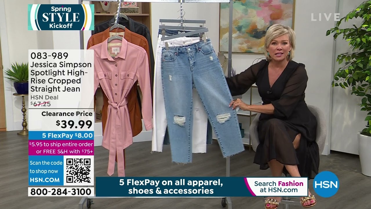 Jessica Simpson Spotlight HighRise Cropped StraightLeg J...