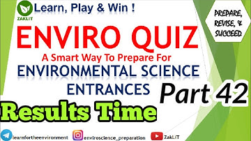 Learn Through Quiz🏆Environmental Science (Part-42)And The Winner is❓