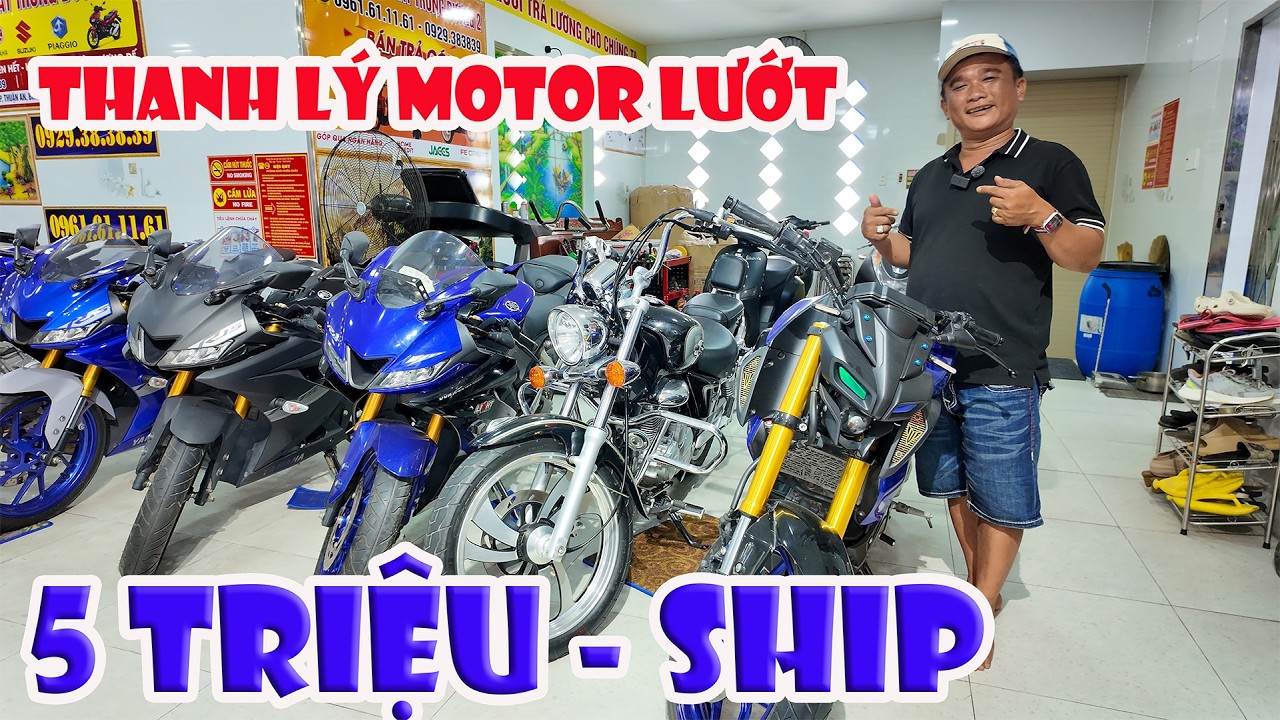 THANH LÝ MOTOR LƯỚT MT15 GZ150 R15V3 CBR150 GSX150 SONIC SATRIA VARIO 160 150 NVX 155 SỐC 5 TRIỆU XE