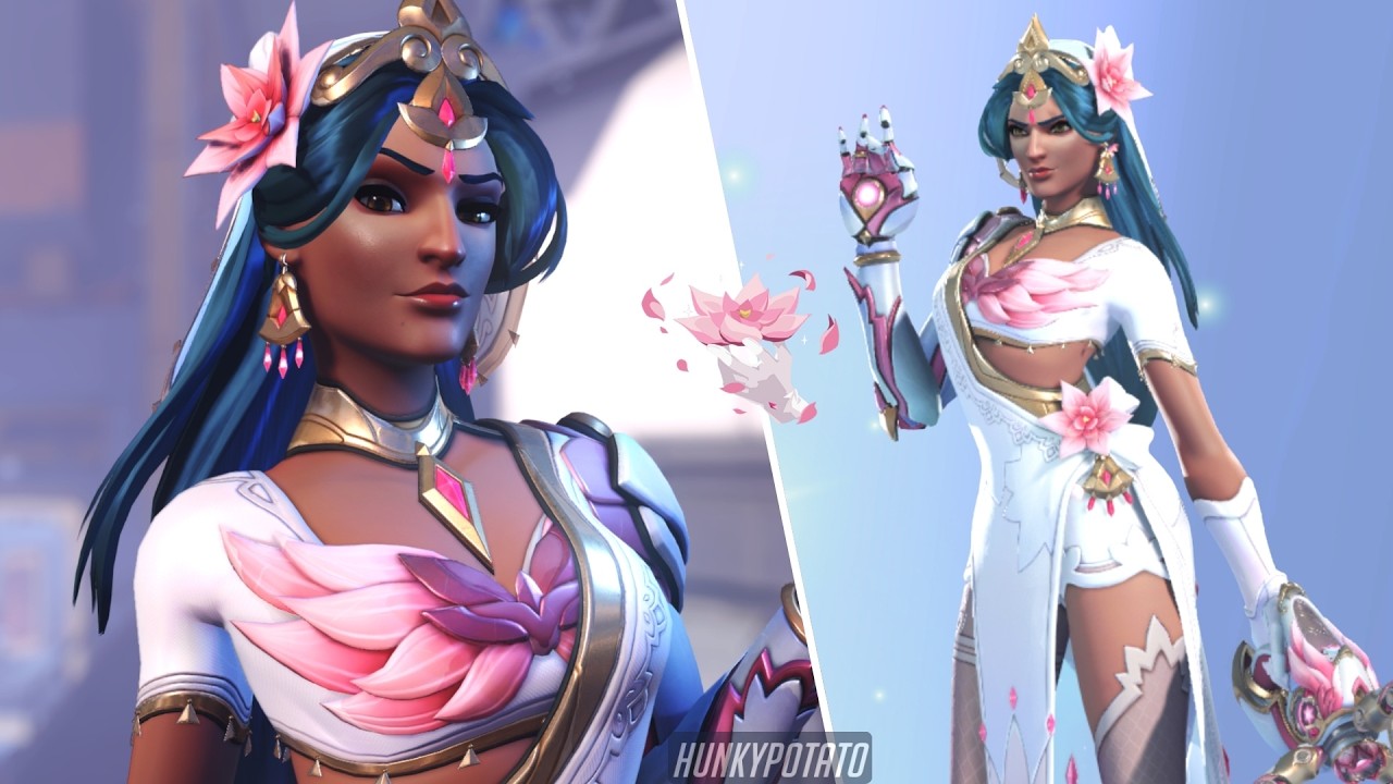 Symmetra Pink Lotus Skin (4k No Commentary) Overwatch