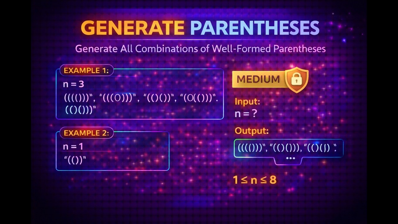 Generate Parentheses | Backtracking Explained | LeetCode 22 - YouTube