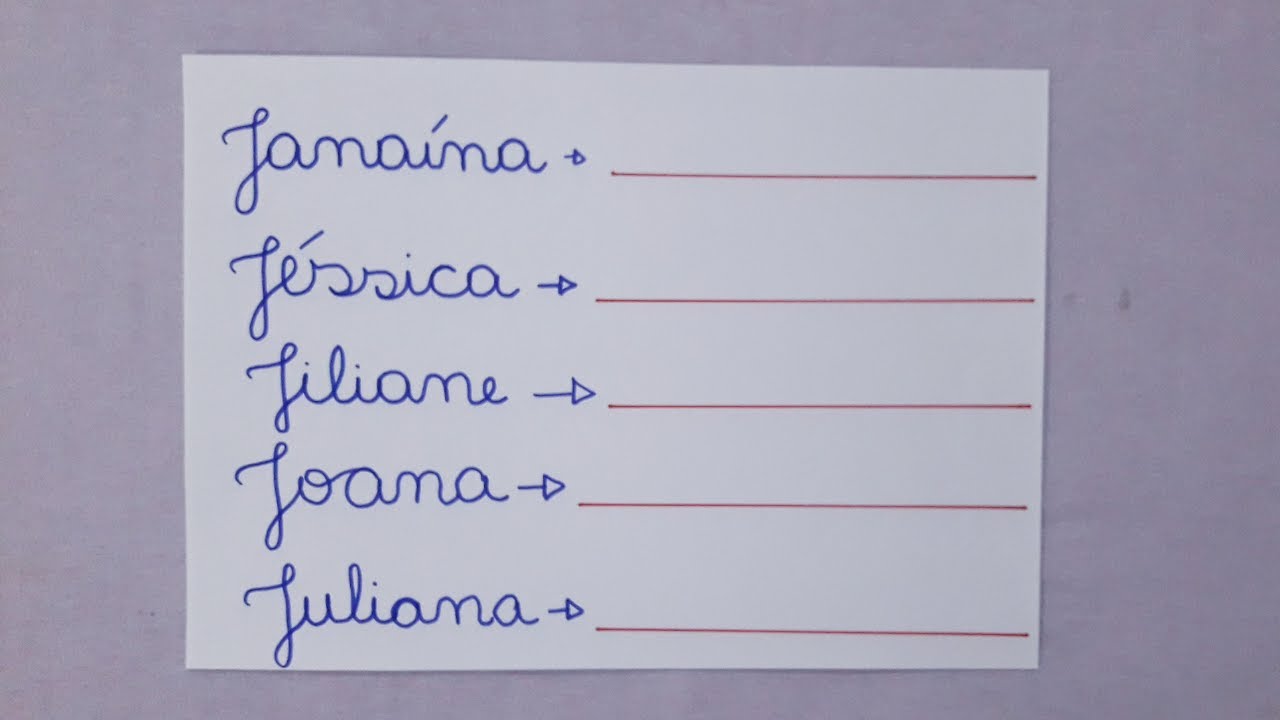 Lendo e Escrevendo Nomes Próprios  com a Letra J -Aprendendo a Ler e Escrever Nomes Próprios (EJA)