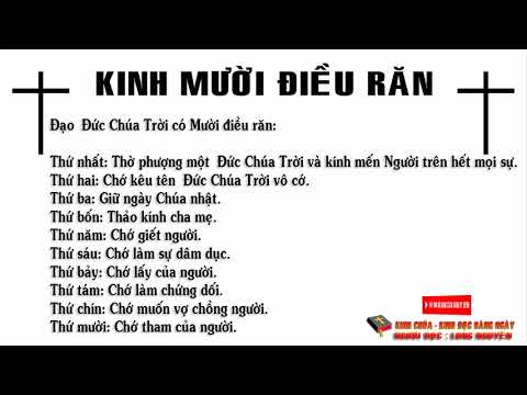 Video Kinh Mười Điều Răn - Kinh Đọc Hàng Ngày ( Có lời đọc... - youtube