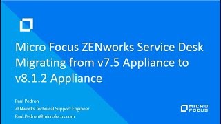 zenworks service desk migrating from v7.5 to v8.1.2 & best practices