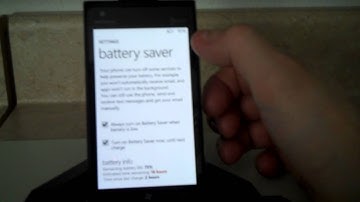 How to use the battery saving features on the Nokia Lumia 900