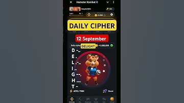 Daily Cipher code today 12 September hamster kombat | daily cipher code hamster kombat |