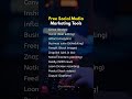 Free Social Media Marketing Tools