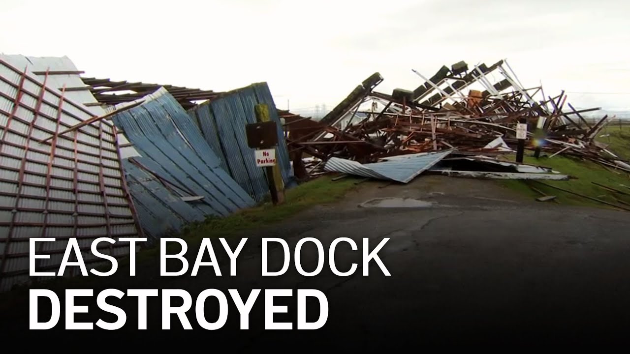 Dock at Bethel Island Marina Topples During High Winds YouTube