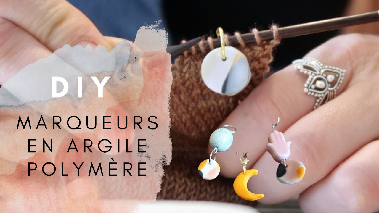 DIY - MARQUEURS DE RANGS EN ARGILE POLYMÈRE // Polymer Clay stitch markers