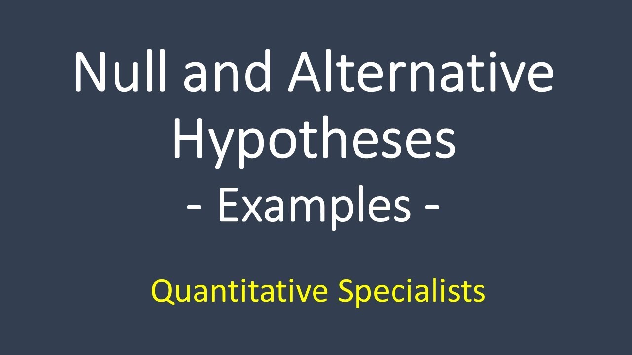 Hypothesis Testing - Introductory Statistics; null hypothesis; alternative  hypothesis