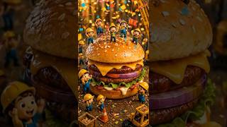 Micro-Engineering: Burger Edition 👷‍♂️🍔||#tending #burger #viral #engineer