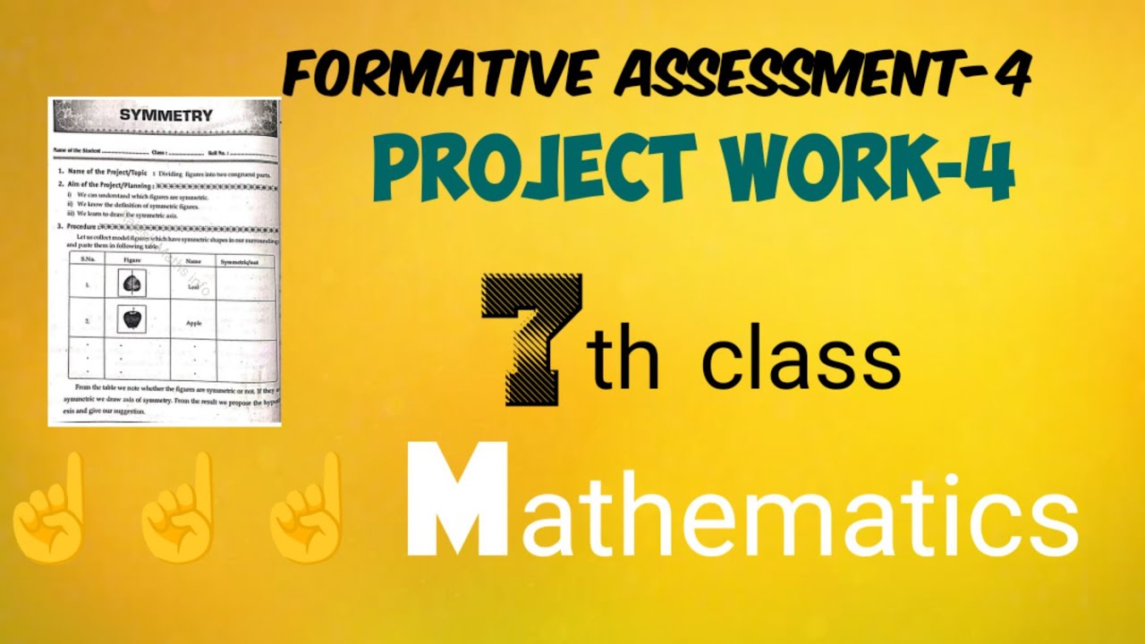 7th class FA-4 Maths Project Work - 4☝️ - YouTube