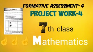 7th class FA-4 Maths Project Work - 4☝️