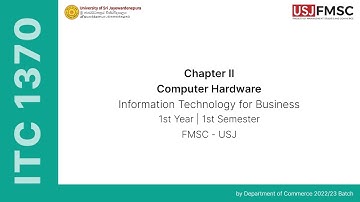 ITC 1370 | Lesson 02 | Computer Hardware