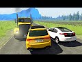 Car Overtaking Crashes Compilation #14 - BeamNG.Drive