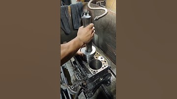 The process of repairing the cylinder head of a three cylinder engine and installing it #xcavator