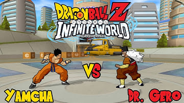 Yamcha Vs. Dr. Gero (CPU Vs CPU) DBZ - INFINITE WORLD (Mod Budokai 4)