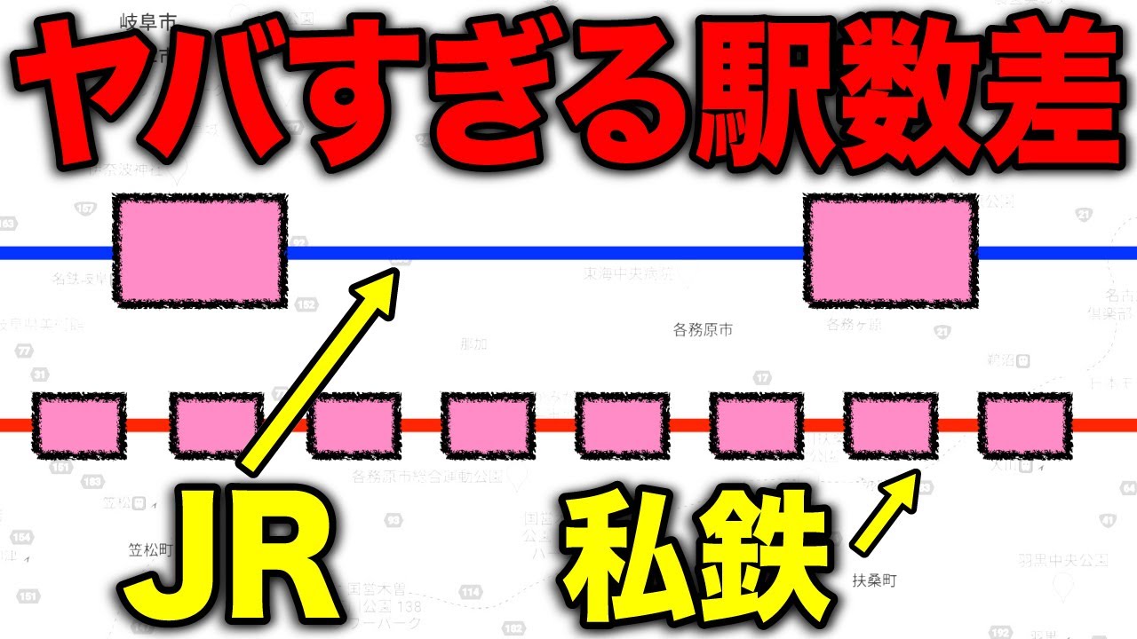 JRと私鉄で