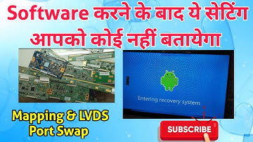 LED TV Panel Manual Setting After Update Software | Mapping & LVDS Port Swap Setting | Panel Repair