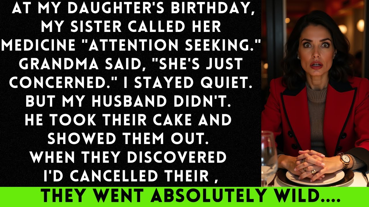 At My Daughter's Birthday, My Sister Called Her Medicine 