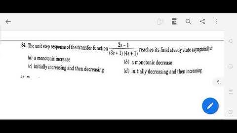 Inverse response question gate chemical Engineering