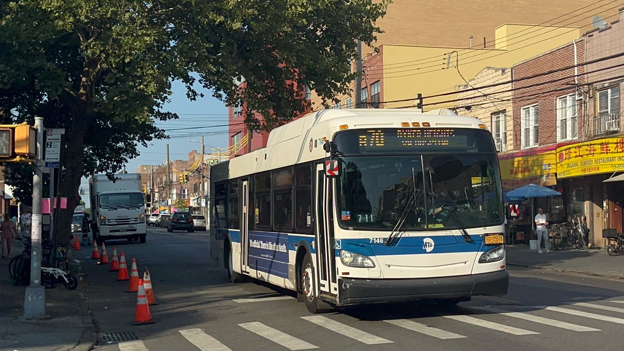 [RARE] MTA NYCT: 2015 NFI XD40 #7146 on the B70 to Dyker Heights at 8 ...