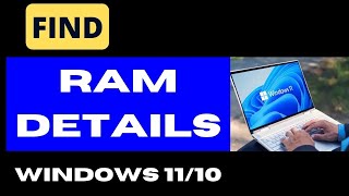 Find Computer RAM details on Windows 11 / 10 Find Computer RAM details on Windows 11 / 10