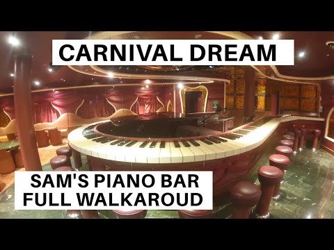 Carnival Dream Sam's Piano Bar Full Walk Around