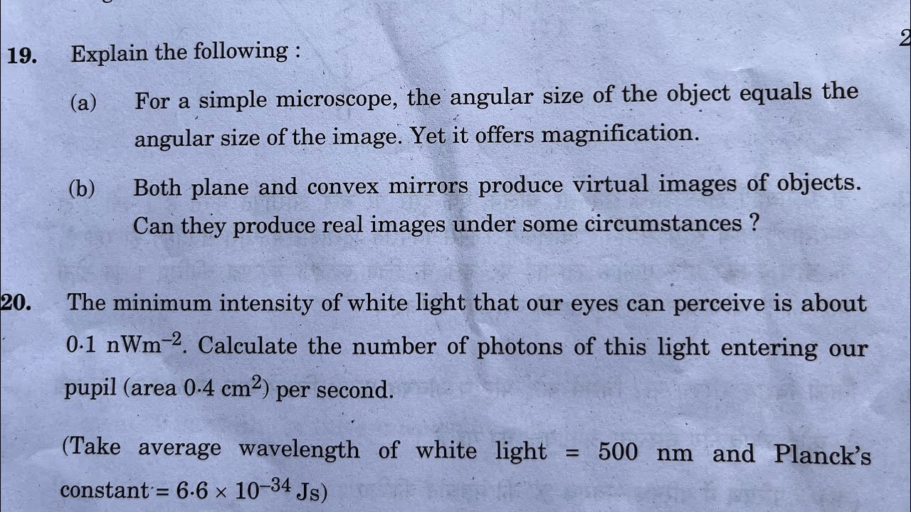 The minimum intensity of white light that our eyes can perceive is ...