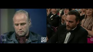 Joaquin phoenix and Marlon Brando similar reaction to Compliments