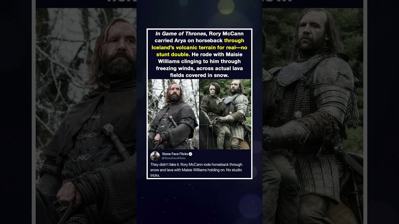 In Game Of Thrones Rory McCann Carried Arya On Horseback Through Iceland S Volcanic