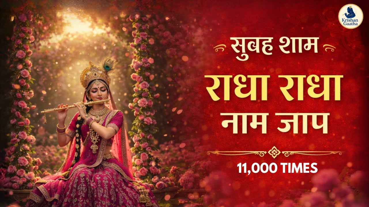 अखंड श्री राधा नाम जप 11000 Baar Shri Radha Naam Jaap I Radha Naam Dhun | राधा राधा 10