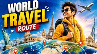 WORLD TRAVEL ROUTE ANIMATION | Explore the Entire Planet in Minutes! 🌍✈️