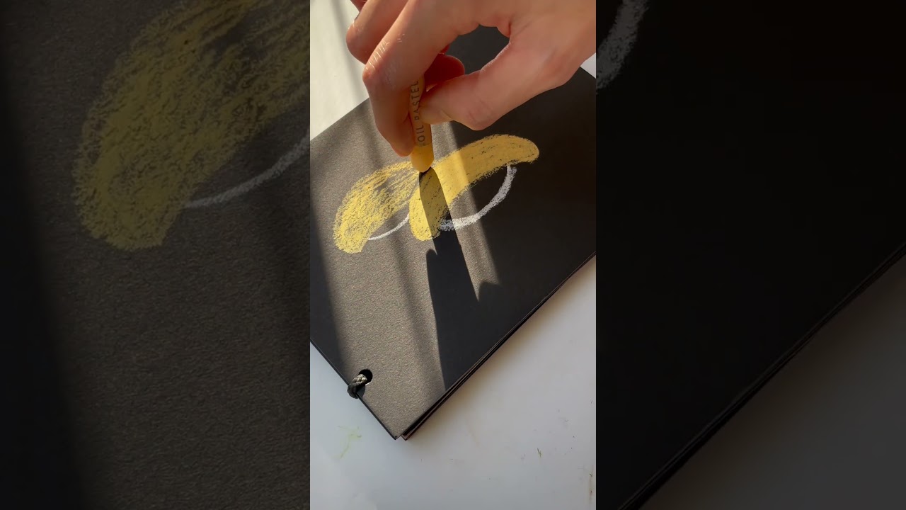 Draw salmon nigiri 🍣 with oil pastels 