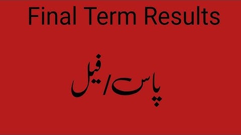 Virtual University Final Term Results 2023 Updated
