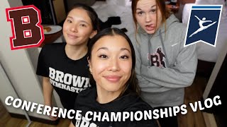 A GYMNASTICS CONFERENCE CHAMPIONSHIP VLOG! (grwm & meet day vlog)