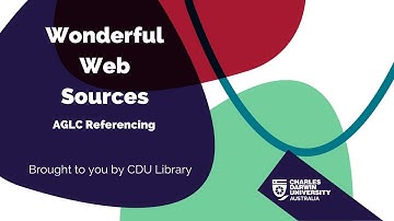 AGLC:  Wonderful Web sources