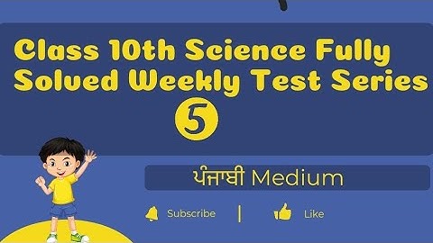 Class 10th Science Fully Solved Weekly Test Series 5. ( Punjabi Medium ).