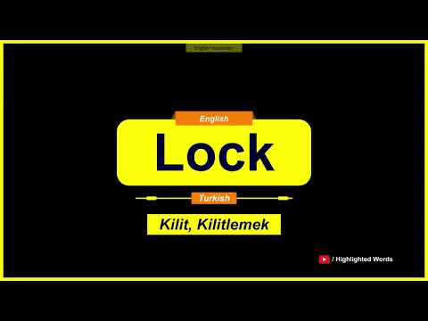 Lock Kelimesinin Türkçe Anlamı Nedir? (A2 Seviyesi)