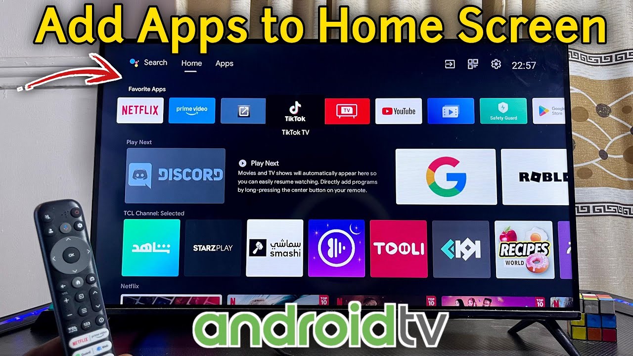 Android TV: How to Add Apps to Home Screen - YouTube