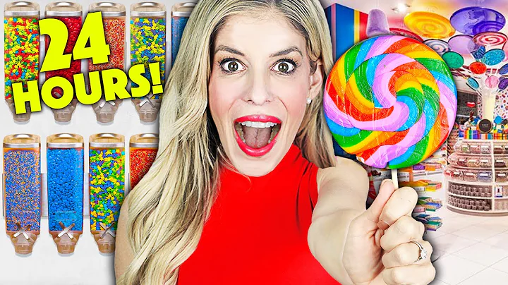 Sneaking Into A Giant CANDY STORE for 24 Hours - R...