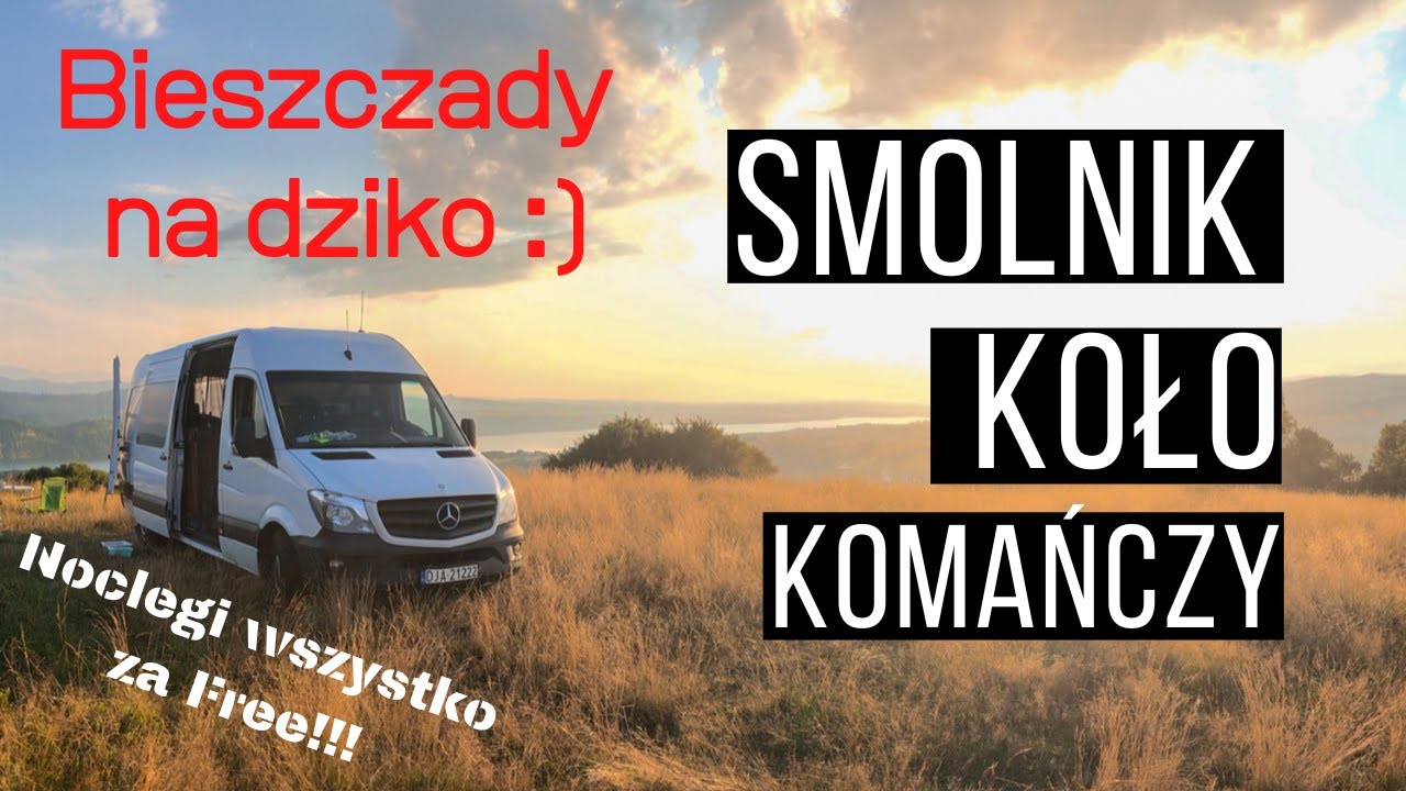 Smolnik koło Komańczy Bieszczady kamperem na dziko, dzikie miejscówki jeziorka Duszatyńskie