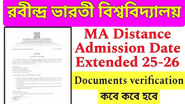 RBU MA Distance Admission 25-26 Date Extended|Document Verification update|Documents Required|Rbcdoe