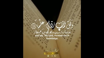 📖وقل رب زدني علما🕯️ سورة طه:١١٤|أحمد خضر|Surah Ta Ha:114|Ahmed Khedr